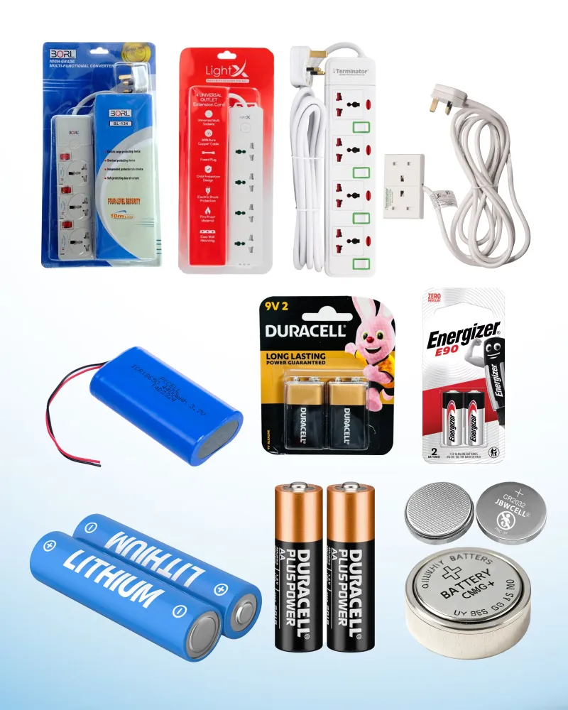 Power Extension Sockets & Batteries