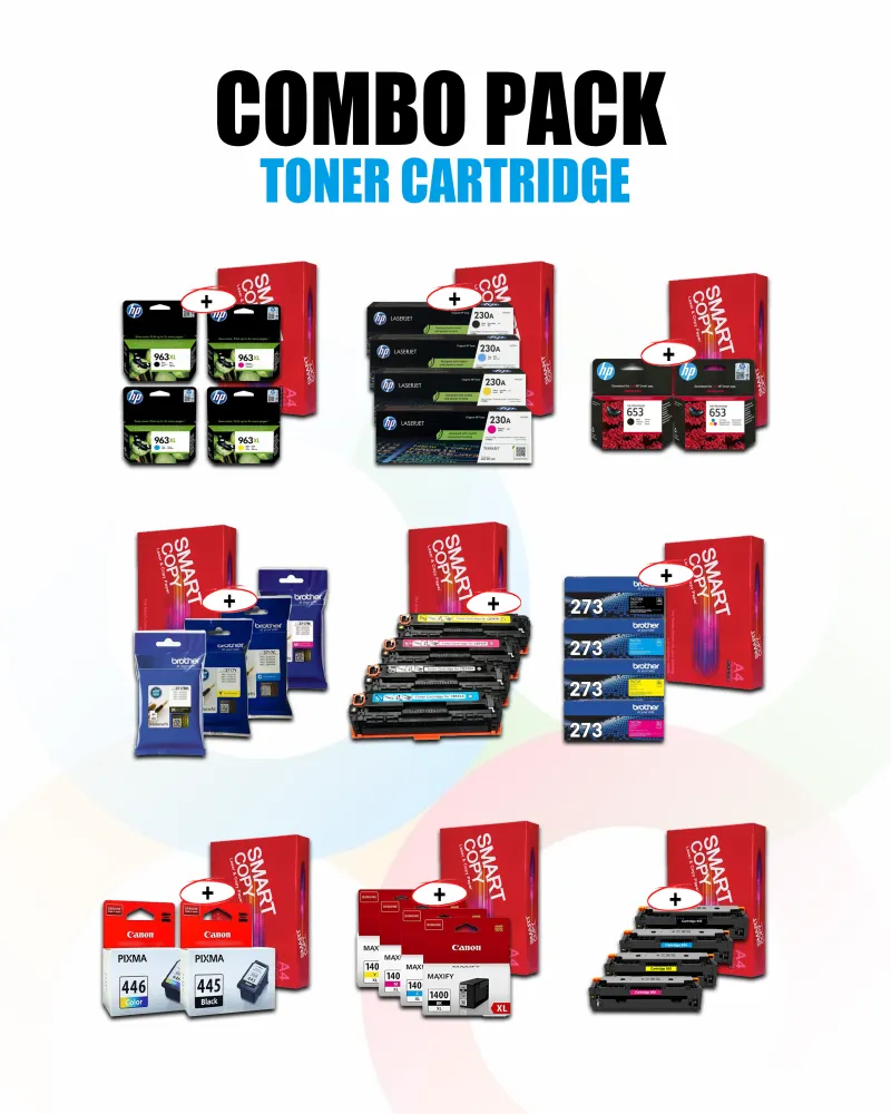Bundle Pack - Ink Bottle / Cartridge / Toners