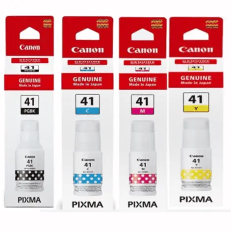 Canon Gi-41 Black + Cyan + Magenta + Yellow Ink Bottle (Multi Value Combo Pack) 41Bk+Cmy