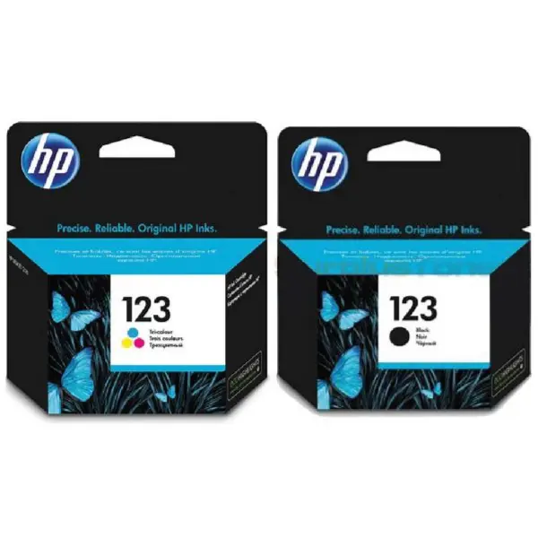 HP 123 Black & Tri-Color Original Ink Cartridge Combo Pack