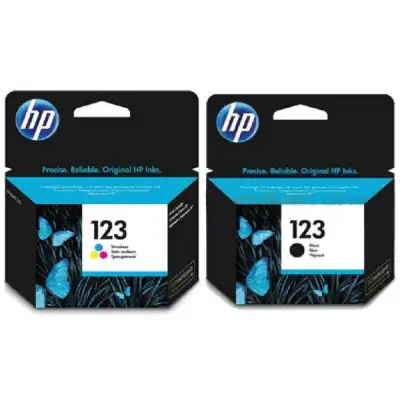 HP 123 Black & Tri-Color Original Ink Cartridge Combo Pack