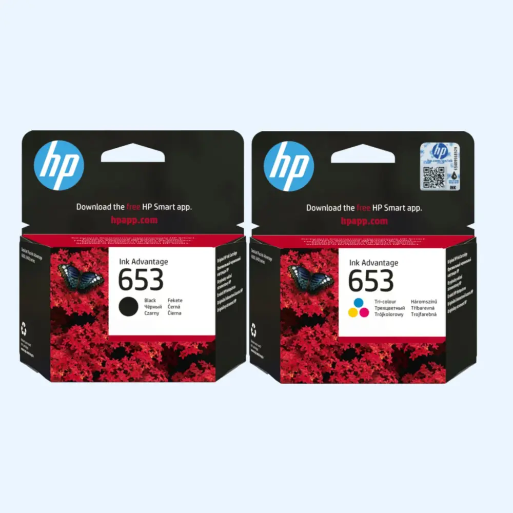 HP 653 Original Ink Cartridge Combo - COLOUR & BLACK