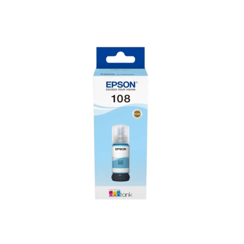 EPSON 108 Light Cyan Eco Tank Original Ink Bottle