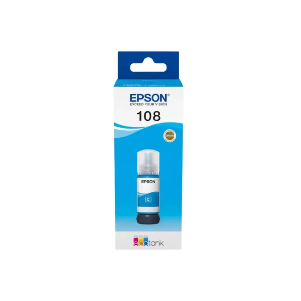 EPSON 108 Cyan Eco Tank Original Ink Bottle