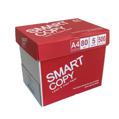 Smart Copy A4 Laser & Copy Paper Box, (5X500 Sheets) 80 Gsm