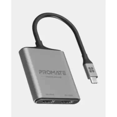 USB C to HDMI Adapter - Dual HDMI -Promate 4K High Definition - Medialink-H2