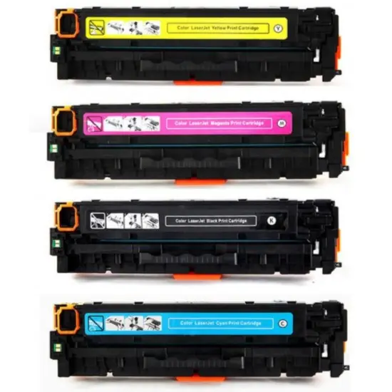 HP CF210A / 131A / CB540A / CB320A / 716 / 731 Full Set Toner Cartridges (Black, Cyan, Yellow & Magenta) - Compatible