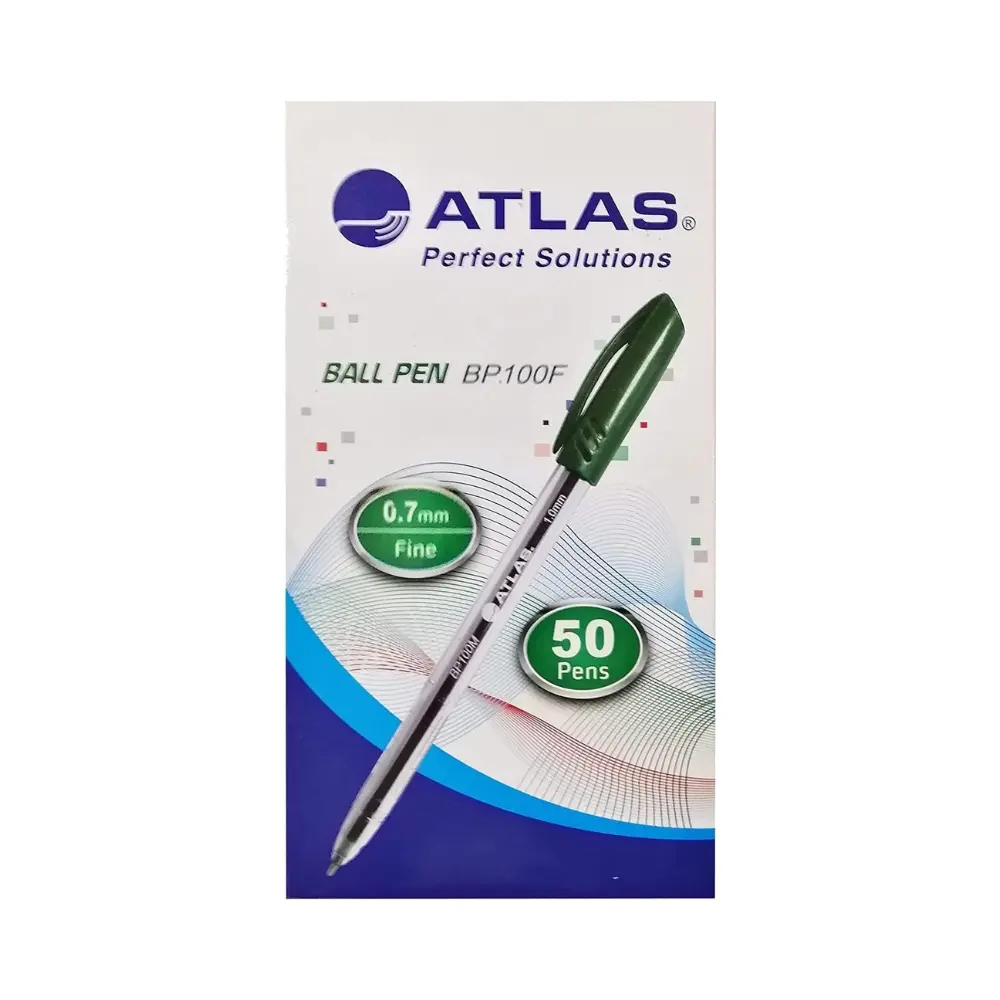 Atlas Fine Ball Pen 0.7mm 1x50Pcs - Green