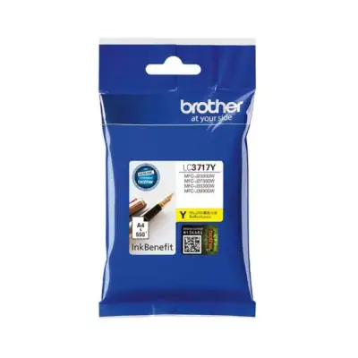 Brother LC 3717Y Yellow Cartridge For Brother MFC J3530 & MFC J3930 Printer