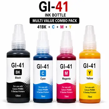 Canon GI-41 Black + Cyan + Magenta + Yellow Ink Bottle (Multi Value Combo Pack) – Compatible