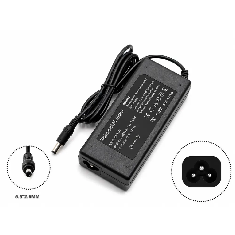 Toshiba Laptop Charger 19V 4.74A (90W) 5.5 X 2.5Mm Power Supply Adapter/ High Quality Replacement Adapter